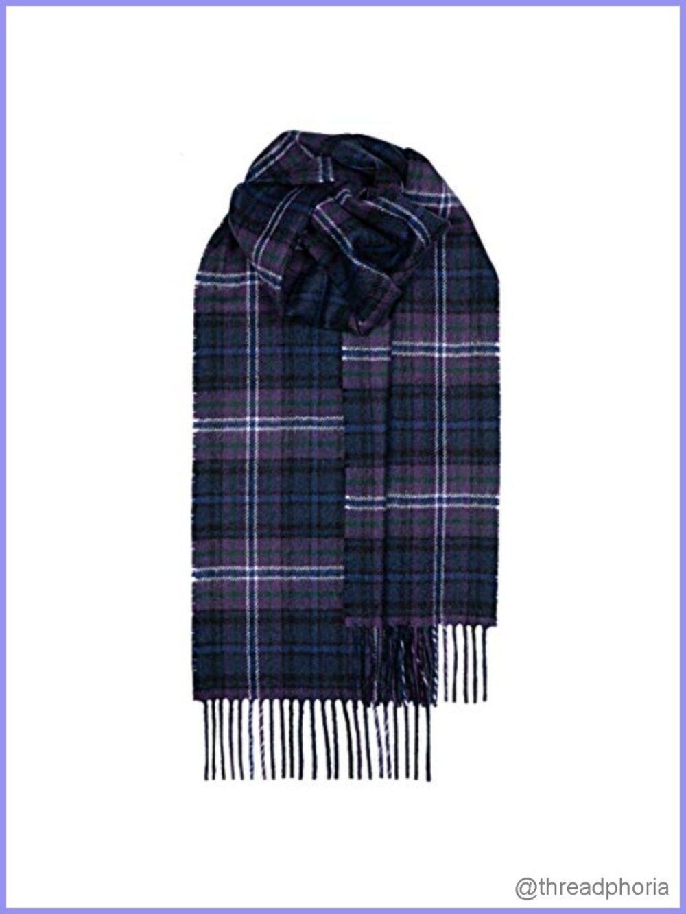 Tartan Lambswool Scarf Brushed Plaid Wrap 100% Wool Scotland